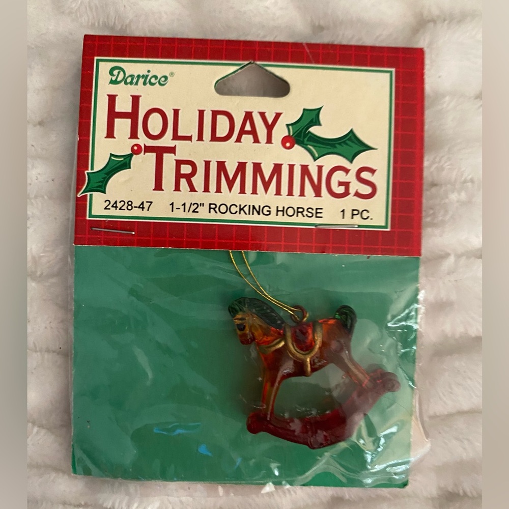 Darice Holiday Trimmings - Rocking Horse Mini Ornament